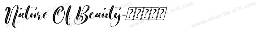 Nature Of Beauty字体转换